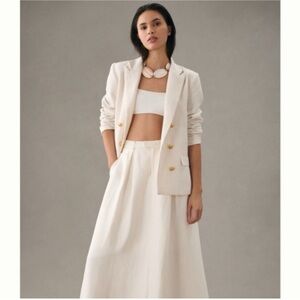 bishop + young white parker blazer gold buttons Anthropologie